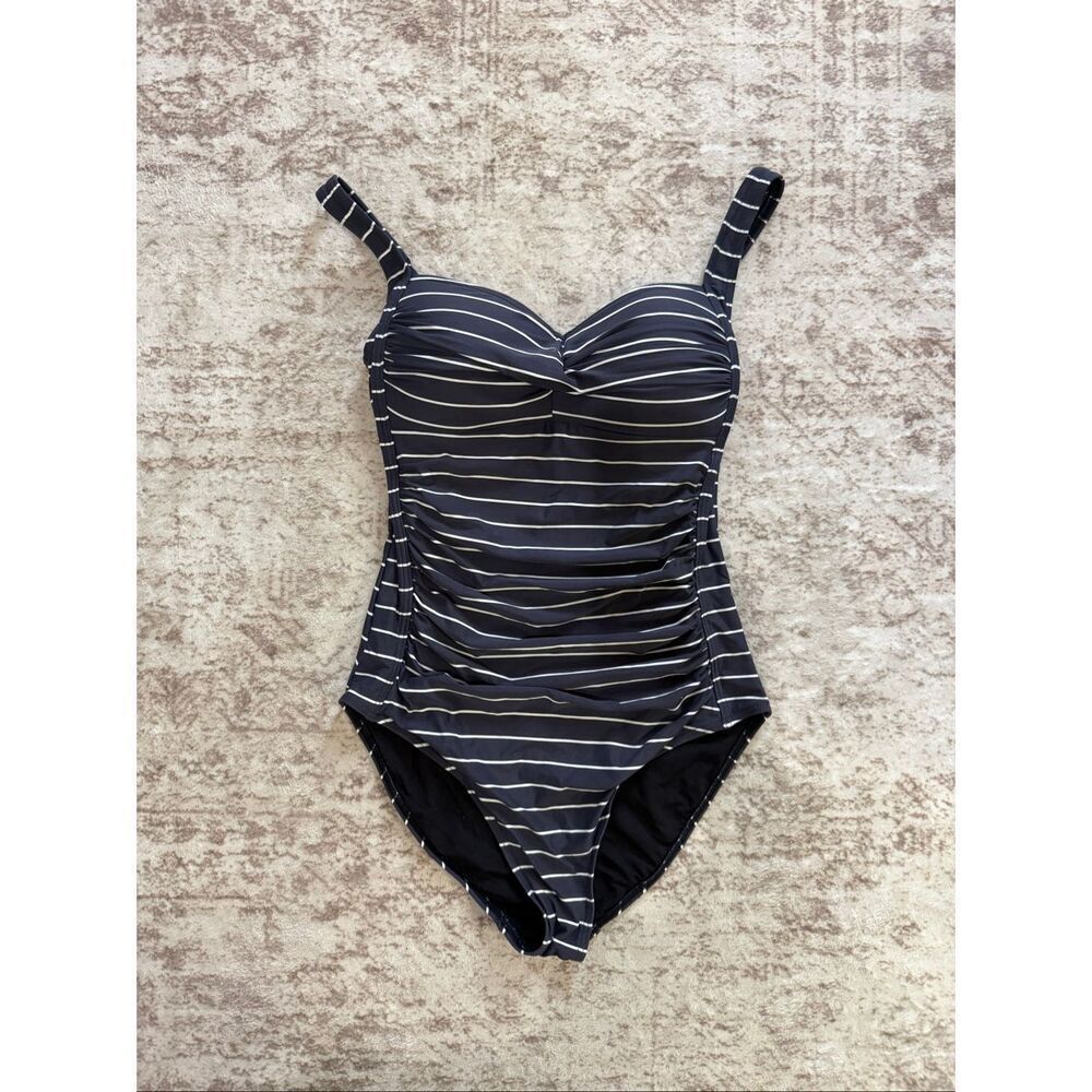 Bond-Eye Australia Women's Multi Fit Cup One-Piece Swimsuit Black White Size 6